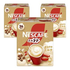 NESCAFE 雀巢咖啡 綿密拿鐵即溶咖啡隨行包 香醇牛奶風味, 3盒, 26條, 7.9g