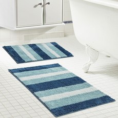 RT designer's collection ombre微纖維低音啞光墊墊浴室支架2套, 1個, 水族