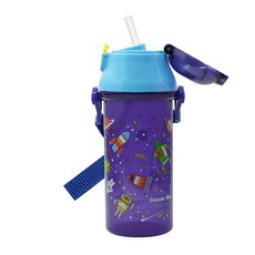 Skater 日本水壺 480ml 銀離子吸管水壺 太空宇宙 PSB5PAG 機器人兒童水壺, 1個