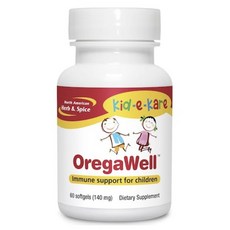North American Herb&Spice Kid E Kare OregaWell礦物膠囊, 1瓶, 60顆
