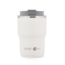 asobu 陶瓷塗層不鏽鋼隨行保溫杯, 1個, 360ml, 白色