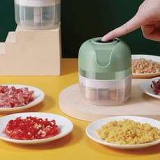 電動切蒜絞肉料理機 無線便攜 一鍵啟動 多功能食品調理器, 詳見包裝