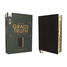 (英文圖書) Nasb the Grace and Truth Study Bible European Bonded Leather Black Red Letter 1995 Text ... Bonded Leather, Zondervan, 英文, 合成皮革
