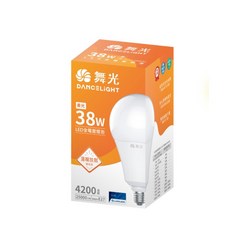舞光 38W 商業用燈泡, 白色的, 4個
