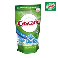 CASCADE 洗碗機洗滌劑新鮮美分 32 包, 1個, 576克