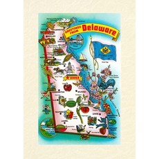 (英文圖書) Vintage Lined Notebook Greetings from Delaware Map 平裝版, Found Image Press, 英文