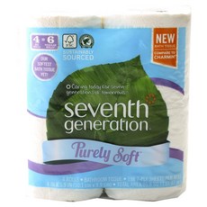 Seventh Generation Purely Soft捲筒衛生紙, 1袋, 4捲