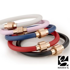MASSA-G O2鍺鈦能量手環-6MM玫瑰金扣, 玫瑰金