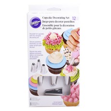 Wilton 惠爾通 紙杯蛋糕裝飾套裝異形豆莢糕點袋小貼士, 12件