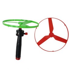 手拉直升機 拉線飛碟 童玩(塑料)/一組入 手拉竹蜻蜓 玩具, 多色, 1個
