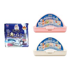 【GEX】三角便盆/便盆尿墊 兩色可挑選 (兔子/天竺鼠適用 寵物便盆 清潔用品), 粉色