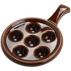蝸牛盤陶瓷 12.7 cm, 1個, 棕色的