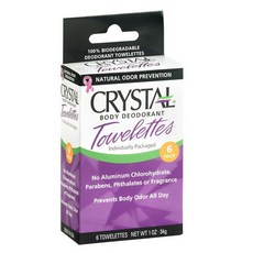 CRYSTAL 身體除臭毛巾, 1個, 34克