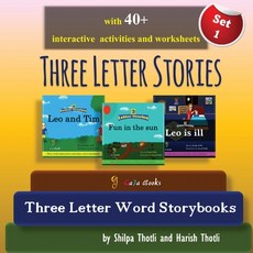 (英文圖書)Three Letter Stories: Amazing collection of three preschool story and activity b... 平裝版, Shilpa Thotli, 英文