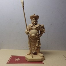 黃楊木周蒼護法精雕(高10公分) - 守護平安，增添祥和氛圍