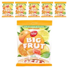 Dufour BIGFRUT軟糖 柳橙+檸檬+柑橘+葡萄柚口味, 6個, 150g