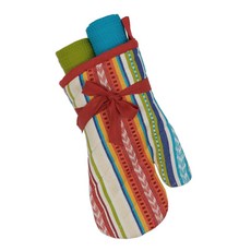 DESIGN IMPORTS 廚房洗碗巾+手套, 3個, 混色