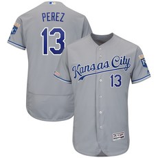 MLB 堪薩斯城皇家隊薩爾瓦多佩雷斯 Majestic 男士正品球衣
