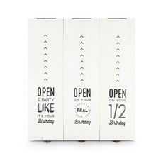 Pets First Twine 3 瓶生日酒盒酒盒, 1個, 棕色的