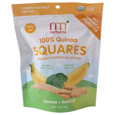 NURTURME 藜麥方形膨化餅乾 50g, 1個, 香蕉+西蘭花