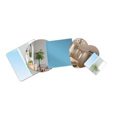 壓克力牆貼鏡 全身鏡 10*10CM/20*20CM/30*30CM DIY裝飾鏡面, 直角方形30*30CM