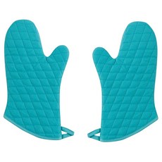 now DESIGNS 素色絎縫隔熱手套 2件組, 1個, 巴厘島藍