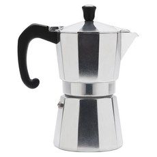 濃縮咖啡機摩卡壺 6 杯, 1個, 銀