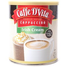 Caffe D'Vita 卡布奇諾愛爾蘭奶油風味速溶咖啡沖泡粉, 1個, 453.6克