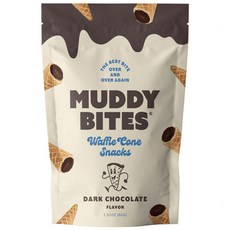 Muddy Bites 華夫餅甜筒零食黑巧克力味, 1個, 66g