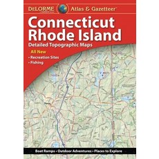 (英文圖書) Delorme Atlas & Gazetteer: Connecticut & Rhode Island Mass Market Paperbound, Delorme Mapping Company, 英文