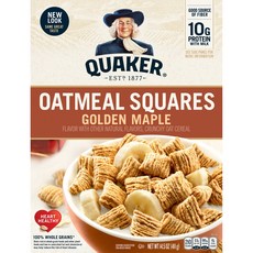 QUAKER 桂格 全麥方塊穀物麥片 楓糖風味, 1盒, 411g