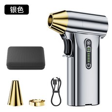 2025 隨途颶風吹塵器 暴力吹塵機 渦輪吹塵機 13萬轉 吹塵槍 吹塵機 暴力無塵吹 除塵槍 車用吹塵槍, 銀色, 銀色, 8109