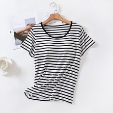 JDUDS 莫代爾條紋短袖T恤