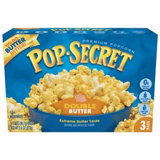 Pop Secret 雙倍奶油爆米花, 3片, 90.7克