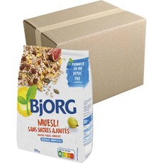 BjORG 無糖麥片麥麩, 4個, 375g