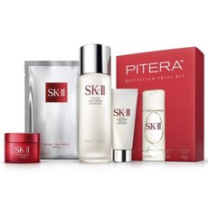 SK-II 體驗禮盒組 青春露 75ml+活膚潔面乳 20g+致臻肌活乳霜 15g+青春敷面膜, 1個