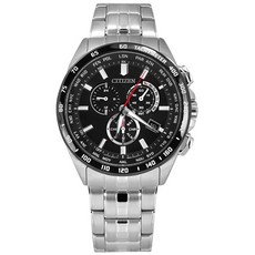 CITIZEN 光動能萬年曆電波錶 藍寶石水晶玻璃 日期顯示 不鏽鋼手錶 CB5874-90E 43mm