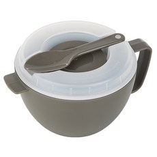 prep solutions 微波爐附蓋湯碗+湯匙, 1個, 混色