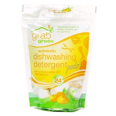 grab green 洗碗機餐具清潔劑, 橘子+檸檬草, 24入