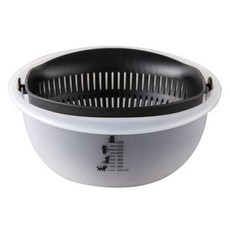 KAI 貝印 Nyammy 貓咪圖案180度旋轉瀝水籃, 1個, 白色+黑色