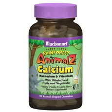 Bluebonnet 維他命D3&鈣咀嚼錠 香草口味, 90顆, 1罐