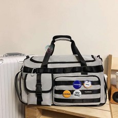 【隔日到貨】旅行包 大容量 後背包 防潑水 健身包 背包 行李袋 旅行包 路亞 行李包 黑色後背包 手提行李袋, 旅行包（灰色）