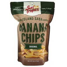 Suntropic Banana Chips 原味無麩質素食主義者, 1個, 170克