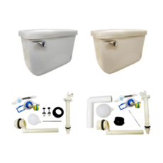 二段式PVC低水箱 仿陶瓷型馬桶水箱 塑膠水箱 馬桶零件 噴射式/分離式, 白色