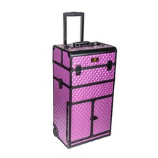 SHANY Level 系列專業化妝師滾動火車拉桿箱, 1個, 迷人的紫羅蘭