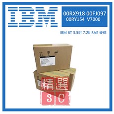 IBM 6T 3.5吋 7.2K SAS V7000硬碟 (00RX918 00FJ097 00RY154), 00RX918, 6TB