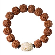 龍紋象牙果佛珠手串 - 金剛菩提子平安避邪手鍊 - 男生生日禮物