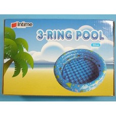 Intime 幼兒充氣水池 直徑80cm 三環圓形戲水池 兒童游泳池, 一個入