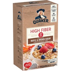 QUAKER 桂格 即食高纖維全麥燕麥片 楓糖紅糖風味 8入, 1盒, 360g
