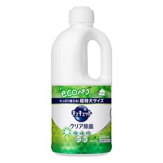 Kao 花王 Cucute 珂珂透 超濃縮洗碗凝露補充瓶 綠茶香, 1.25L, 1個